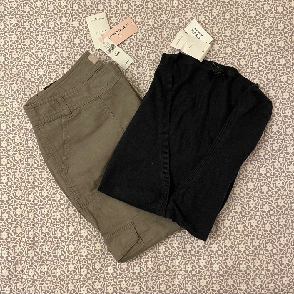 BUNDLE!!! NWT Banana Republic Cardigan and Cropped Pants